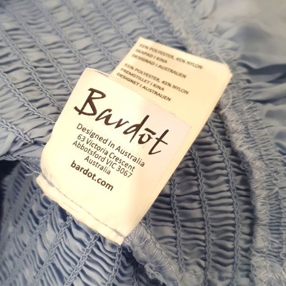 ♻️ 3 for $20 Bundle Bardot Size 10 Light Blue Stretch Crop Top - Picture 6 of 7